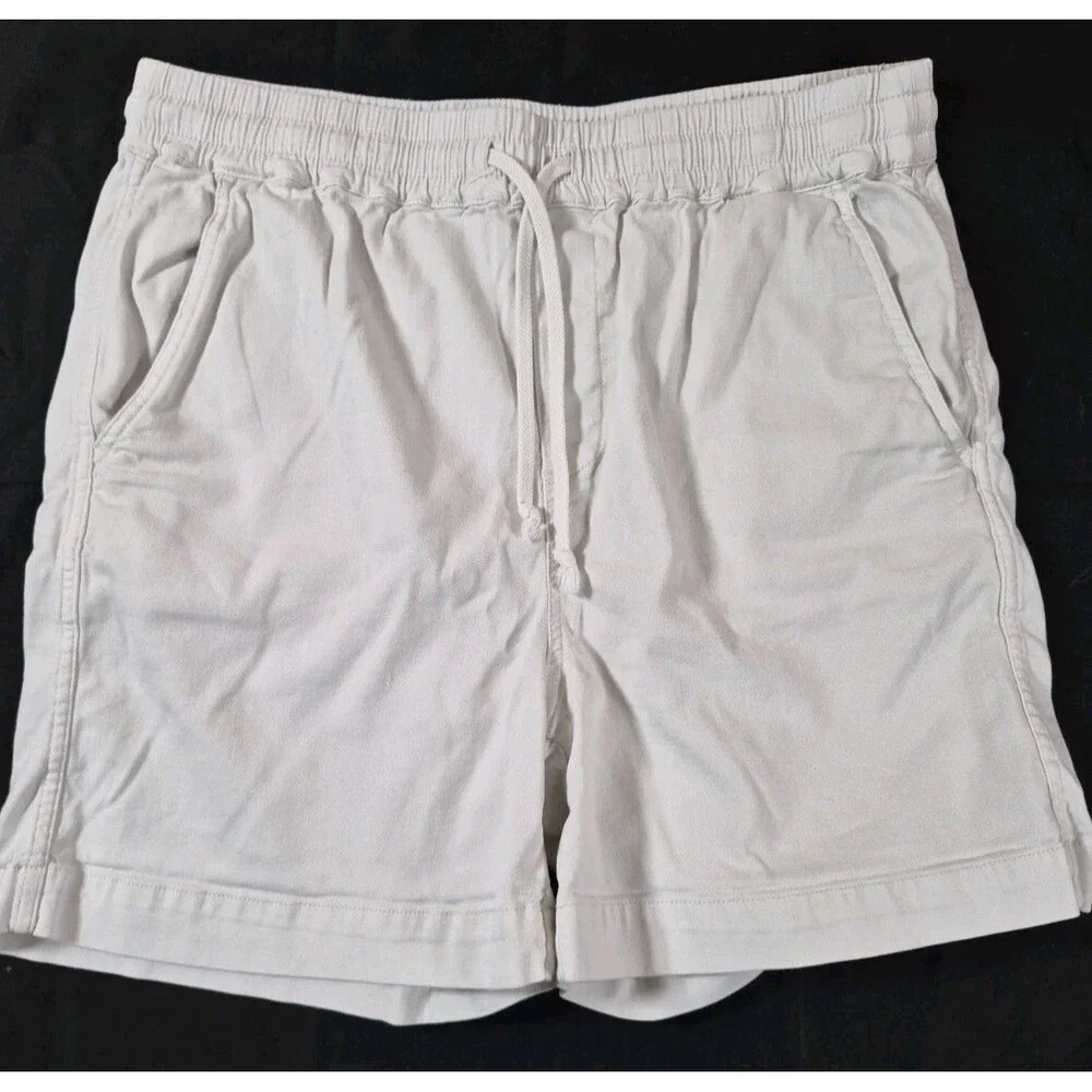Faherty Essential Drawstring Shorts Men's Size Medium Light Khaki Boneyard Color